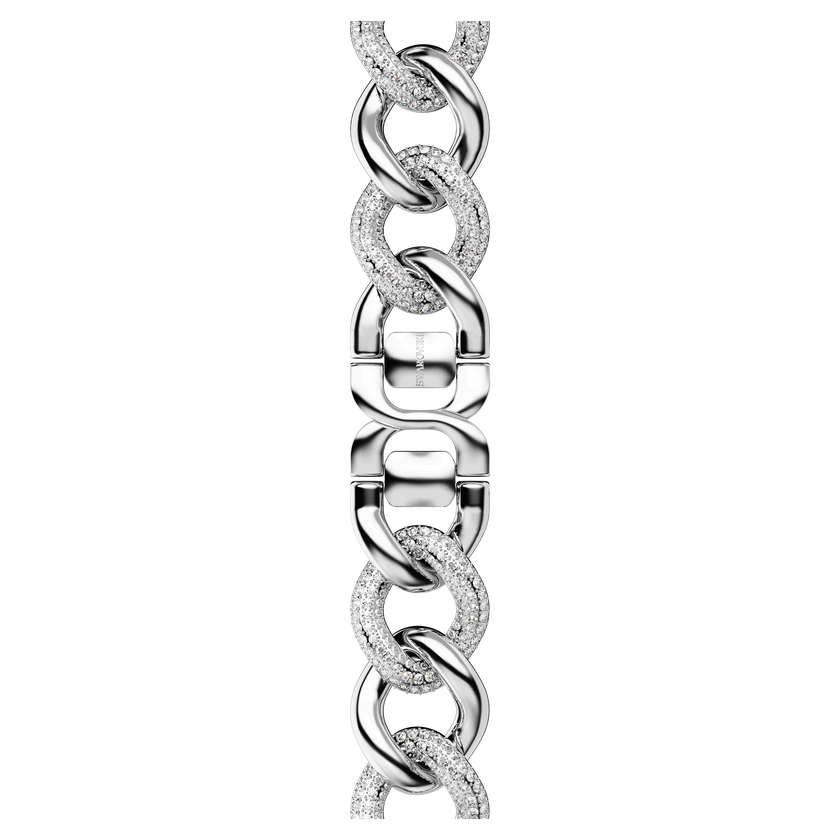 swarovski chain strap  for apple watch  40mm   41mm  silver tone  stainless steel
