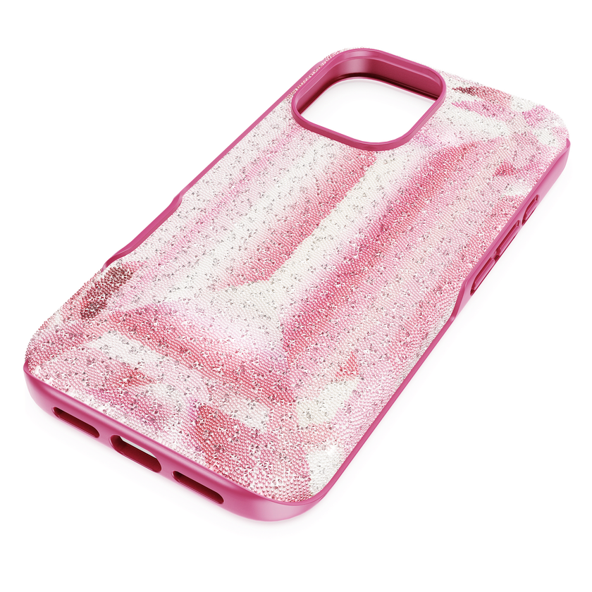 swarovski high smartphone case  crystal print motif  iphone  16  pink