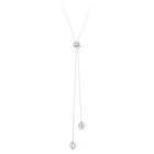 swarovski una angelic y pendant  round cut  white  rhodium plated