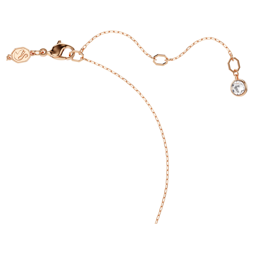 swarovski sublima pendant  crystal pearl  moon  multicolored  rose gold tone plated