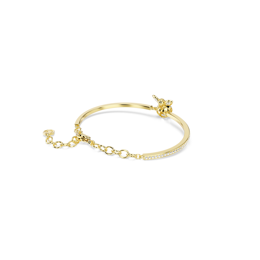 swarovski idyllia bracelet  mixed cuts  bee  multicolored  gold tone plated
