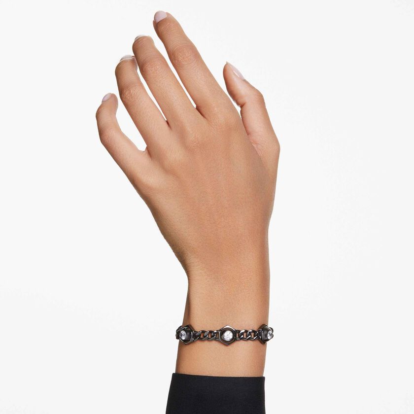 Buy Swarovski Numina bracelet, Round cut, White, Ruthenium plated