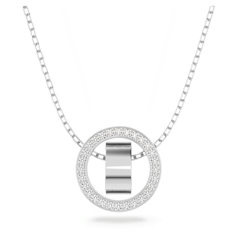 swarovski hollow pendant white rhodium plated