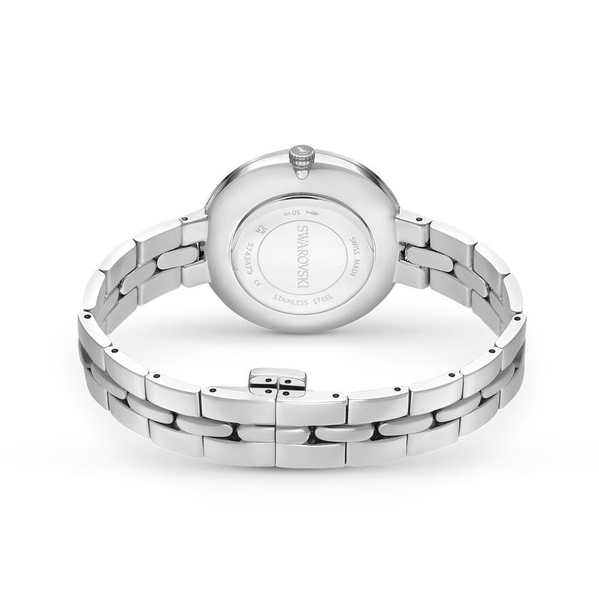 swarovski cosmopolitan watch  swiss made  metal bracelet  silver tone  stainless steel