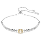swarovski matrix tennis bracelet mixed cuts yellow rhodium plated