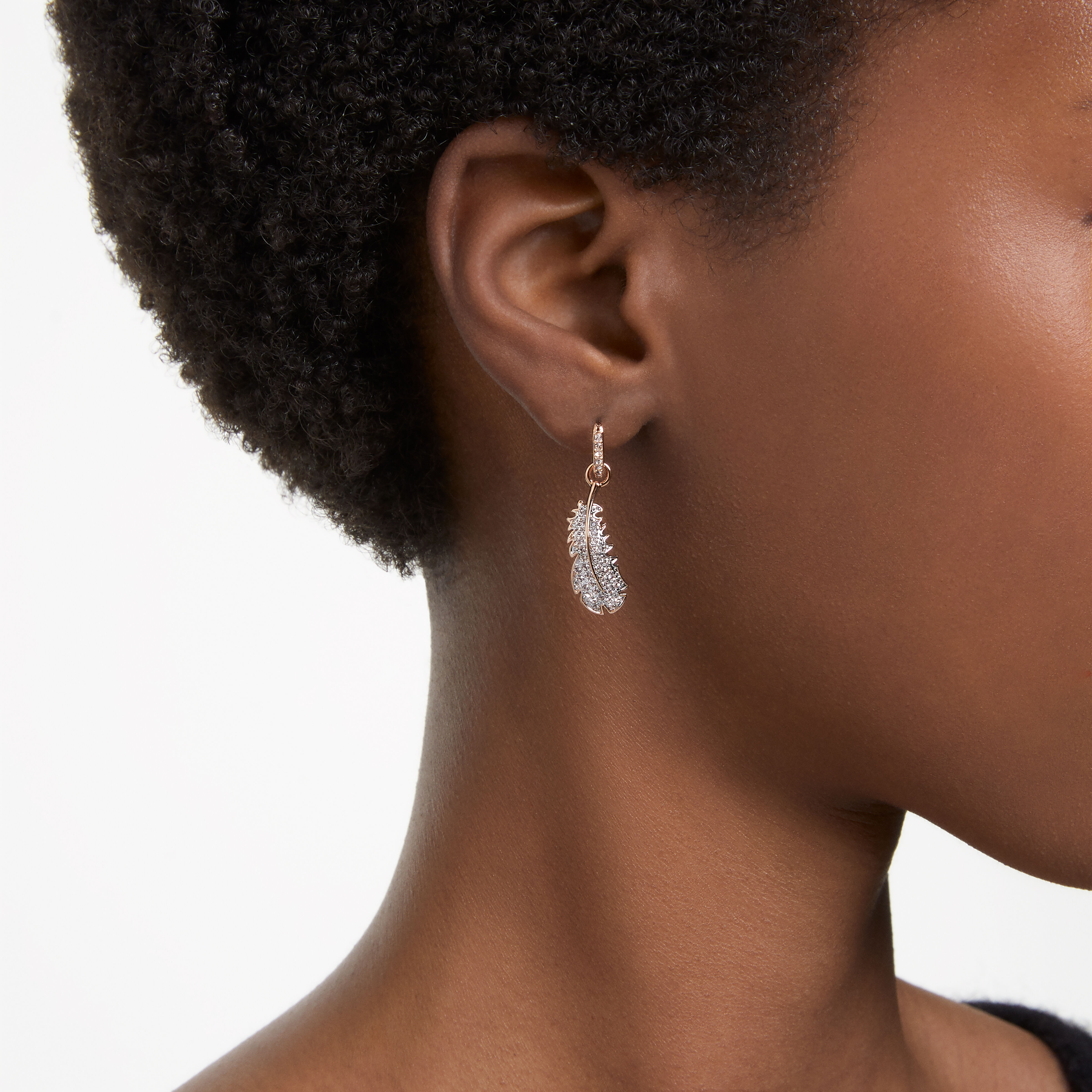 Swarovski feather earrings discount