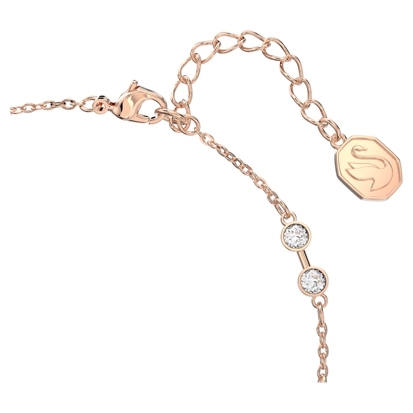 swarovski remix collection strand  round cut  white  rose gold tone plated