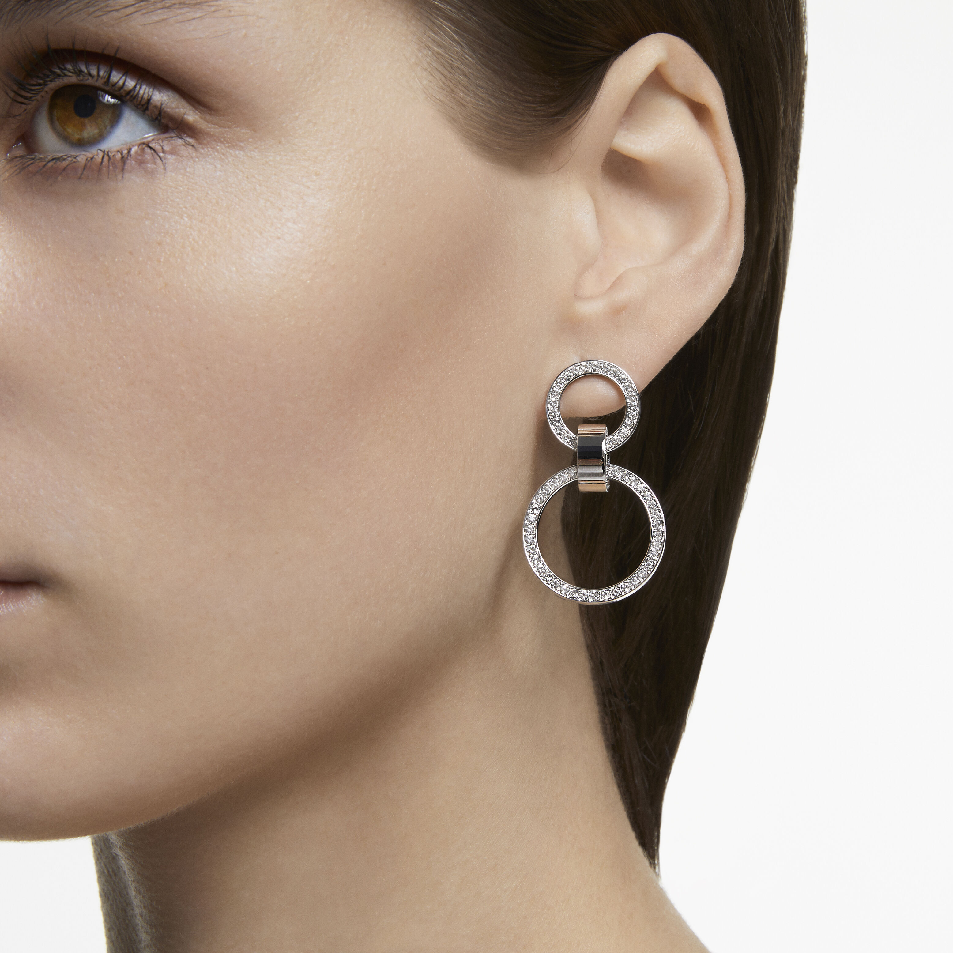 Hollow circle earrings outlet