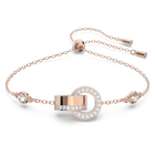 swarovski hollow bracelet  white  rose gold tone plated