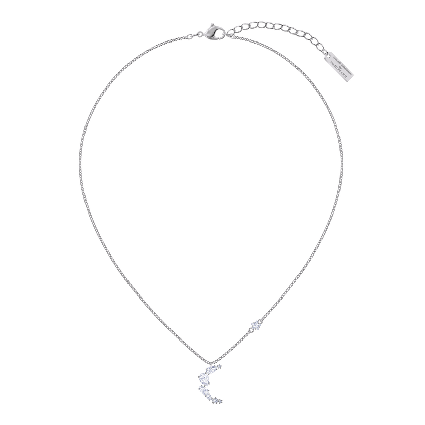 Moonsun Necklace, White, Rhodium plated
