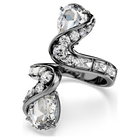 swarovski the vienna collection open ring feather white ruthenium plated