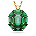 swarovski millenia pendant mixed cuts green gold tone plated