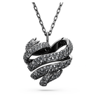 swarovski volta pendant heart black ruthenium plated