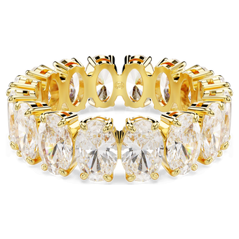 swarovski matrix ring oval cut white gold tone plated