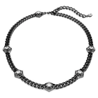swarovski numina necklace round cut white ruthenium plated