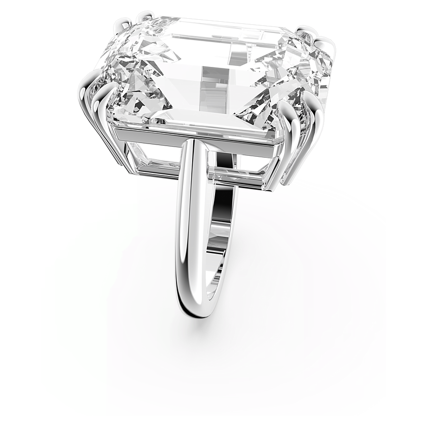 Mesmera cocktail ring, White, Rhodium plated | Swarovski KSA