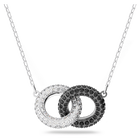swarovski stone necklace multi colored rhodium plating