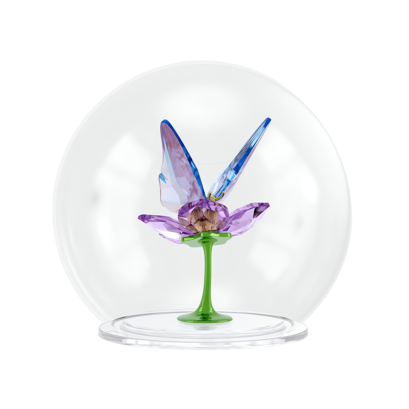 swarovski idyllia glass ball butterfly and flower