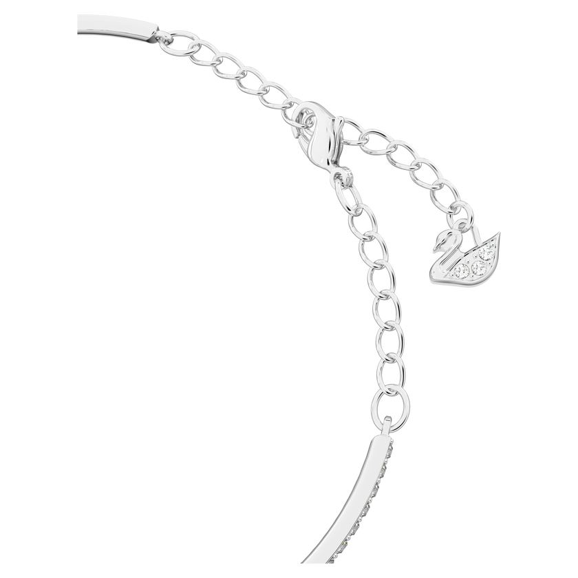 swarovski sparkling dance bracelet  round cut  oval shape  blue  rhodium plated