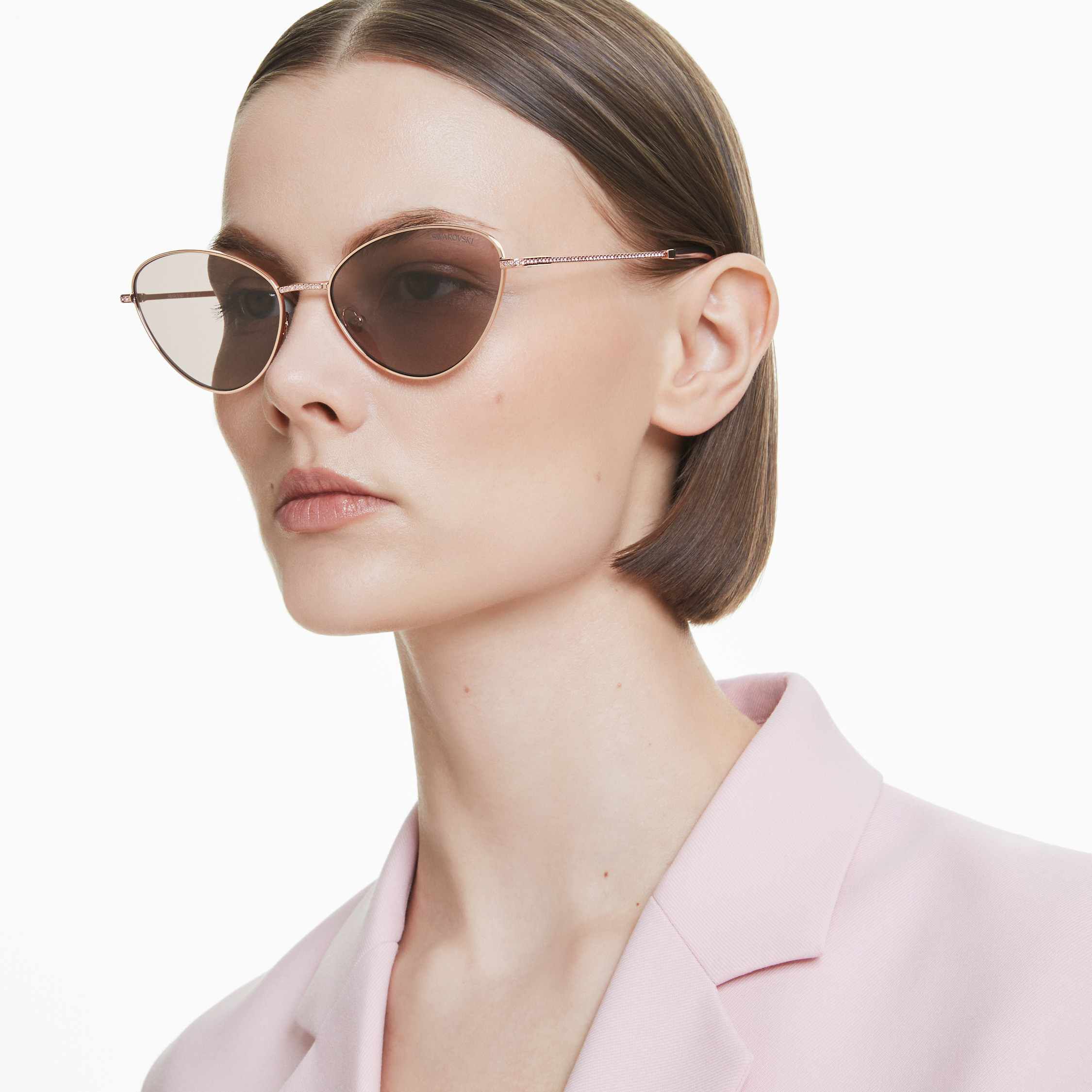 swarovski sunglasses  cat eye shape  sk7014  purple