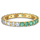 swarovski vittore half ring green gold tone plated