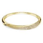 swarovski classica bangle  round cut  white  sterling silver  18k gold finish