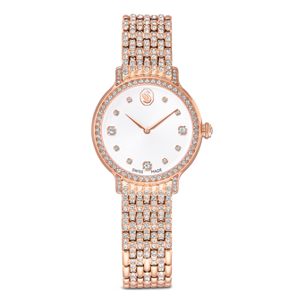 swarovski imber watch  swiss made  metal bracelet  rose gold tone  rose gold tone finish