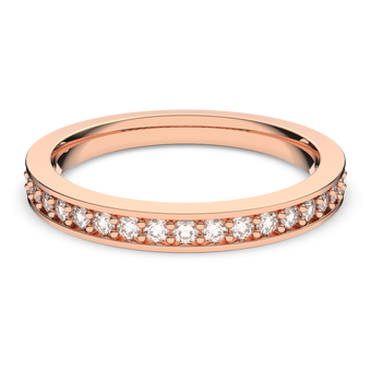 swarovski matrix ring  white  rose gold tone plated