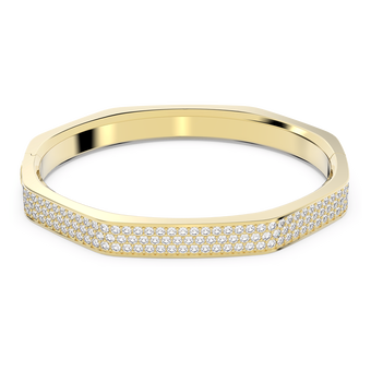 swarovski dextera bangle  octagon shape  white  gold tone plated
