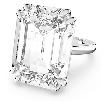 swarovski mesmera cocktail ring  white  rhodium plated