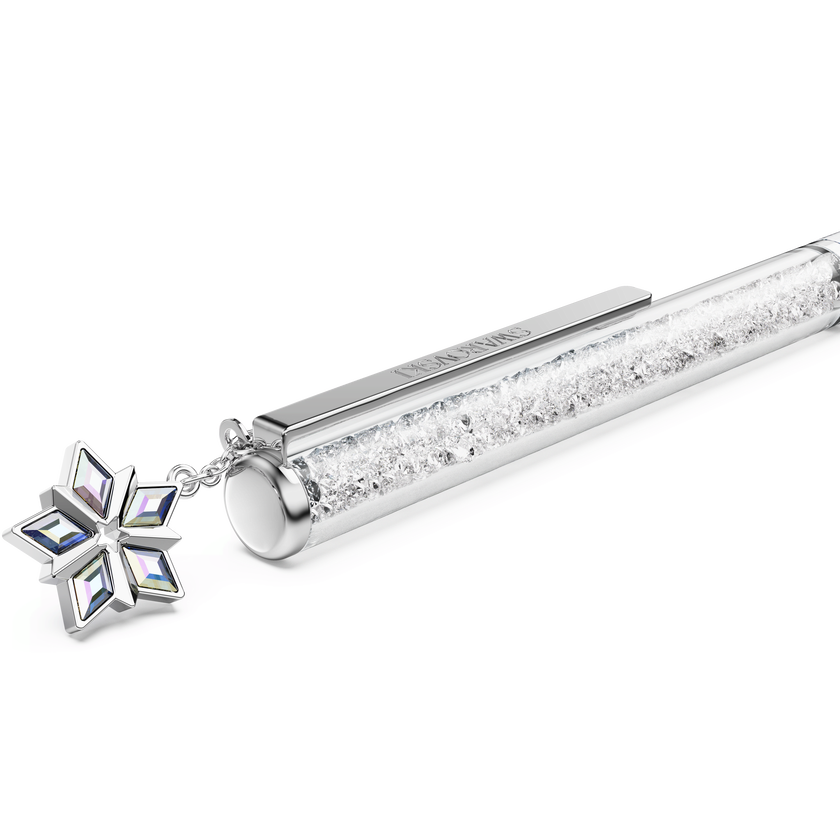 swarovski crystalline ballpoint pen  white lacquered  chrome plated