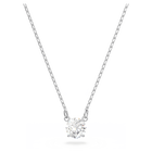 swarovski attract round necklace white rhodium plating