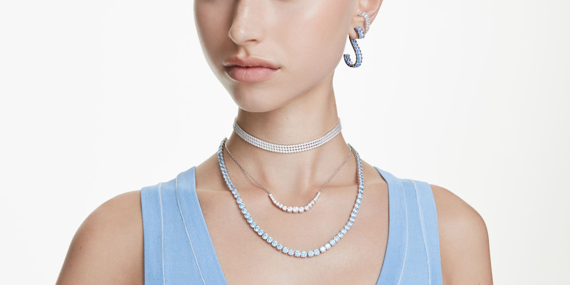 swarovski tennis necklaces with crystals