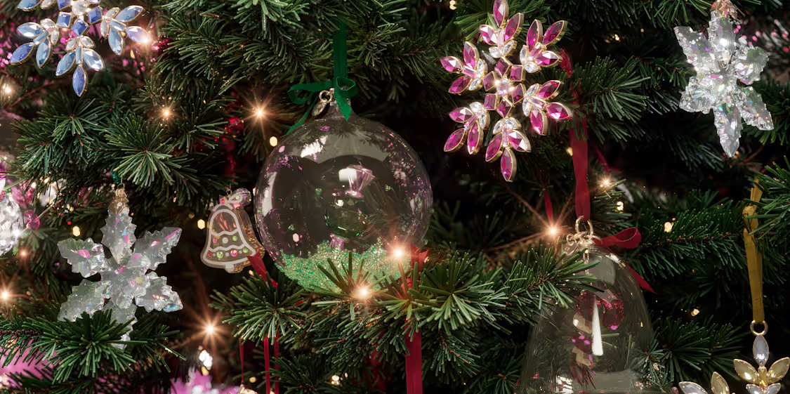 swarovski christmas decorations and ornaments