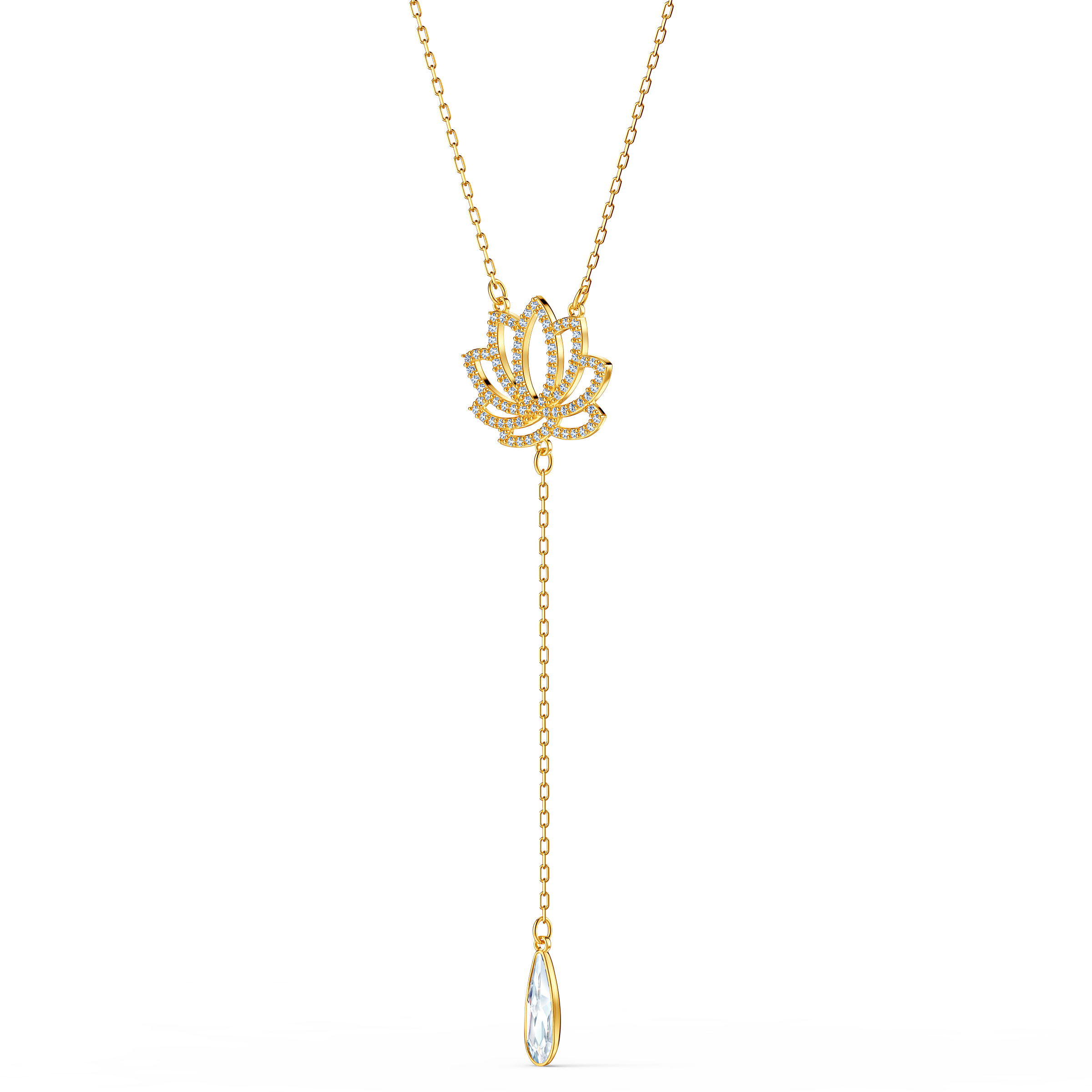 Buy Swarovski Swarovski Symbolic Lotus Necklace, White, Goldtone plated in Riyadh, Jeddah