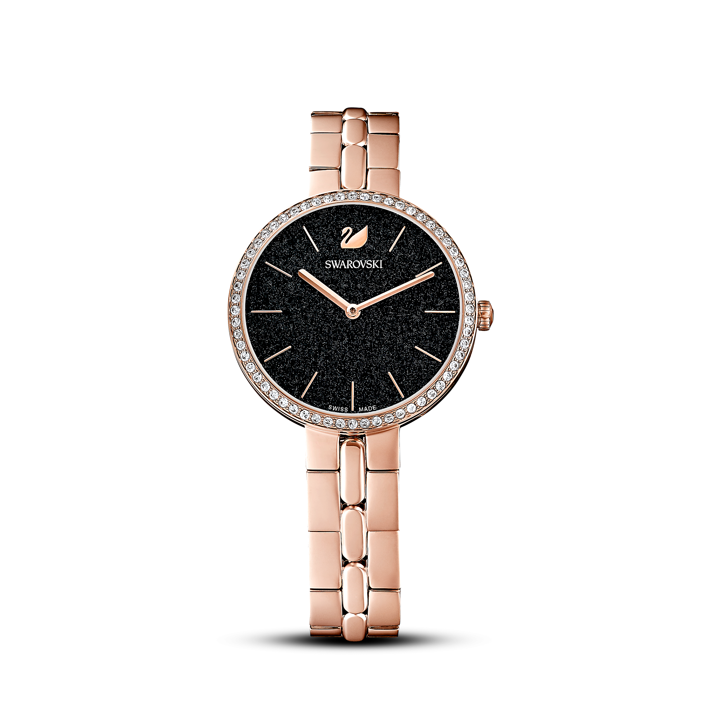 Buy Swarovski Cosmopolitan Watch, Metal bracelet, Black, Rosegold tone PVD in Riyadh, Jeddah
